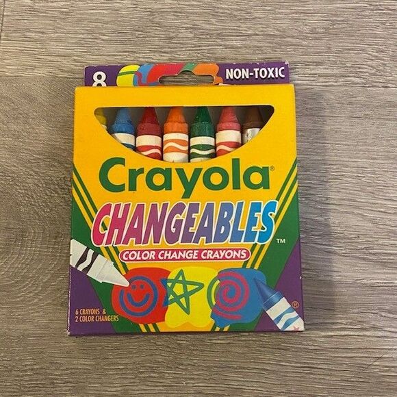 NIB Box of 8 CHANGABLES Color Change CRAYOLA CRAYONS 1994 - Picture 1 of 2